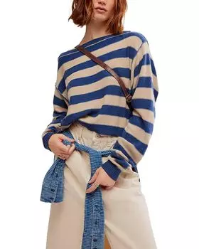 Свитер Free People Witness The Fitness Into The Blue Pullover, цвет Blue Combo
