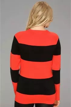 Свитер French Connection Babysoft Thick Stripe Sweater, цвет Favela Red/Black