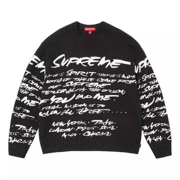 Свитер future sweater 'black white' Supreme, черный