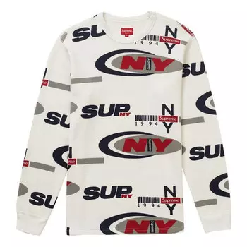 Свитер fw18 ny waffle thermal sweater 'white' Supreme, белый