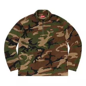 Свитер fw19 week 17 polartec half zip pullover sweater 'green' Supreme, зеленый