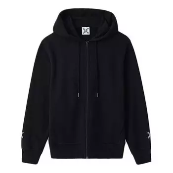 Свитер fw20 alphabet printing hooded zipper hoodie black Kenzo, черный
