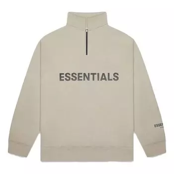 Свитер fw20 half zip sweatshirt 'olive' Fear Of God Essentials, зеленый