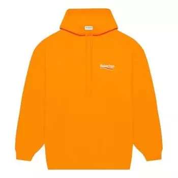 Свитер fw21 logo hoodie orange Balenciaga, оранжевый