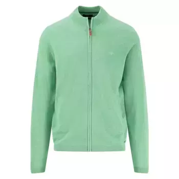 Свитер Fynch Hatton Air Cotton full zip, зеленый