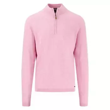 Свитер Fynch Hatton Air Cotton half zip, розовый