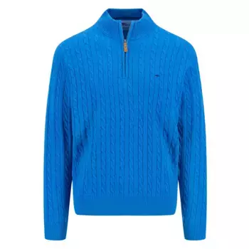 Свитер Fynch Hatton Cable half zip, синий
