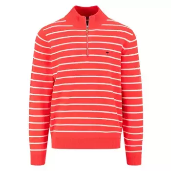 Свитер Fynch Hatton Striped half zip, красный