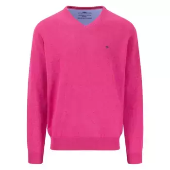 Свитер Fynch Hatton Superfine v neck, розовый