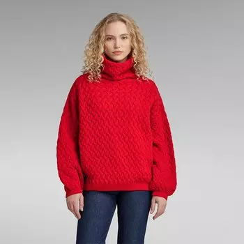 Свитер G-Star Chunky Loose Turtle Neck, красный