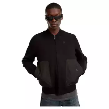 Свитер G-Star Engineered Mix full zip, черный