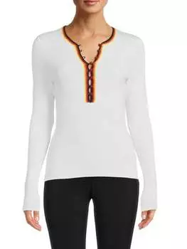 Свитер Gabriela Hearst Meade из шерсти мериноса в рубчик, белый