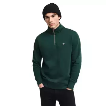 Свитер Gant 2008005 Reg Shield half zip, зеленый