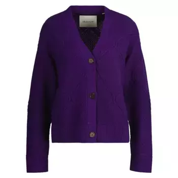 Свитер Gant 4805243 cardigan, фиолетовый