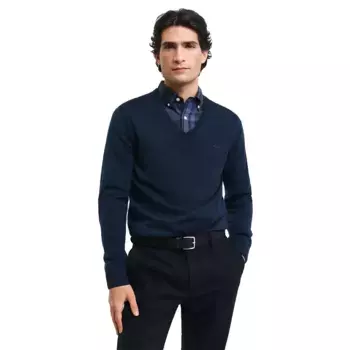 Свитер Gant 8050209 v neck, синий