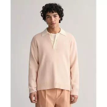 Свитер Gant Boucle Rugger V Neck, бежевый