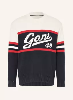 Свитер GANT, цвет DUNKELBLAU/CREME/DUNKELROT