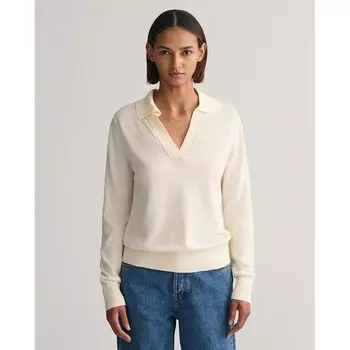 Свитер Gant Fine Rugger, бежевый