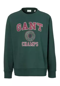 Свитер GANT Sweatshirt, темно-зеленый