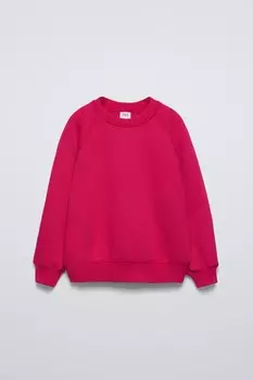 Свитер garment-dye ZARA, фуксия