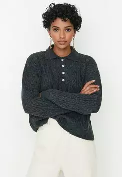 Свитер Gewoontjes Trendyol, цвет anthracite