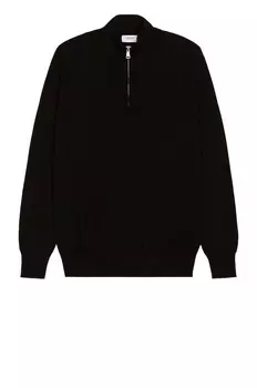 Свитер Ghiaia Cashmere Cashmere Quarter Zip, черный