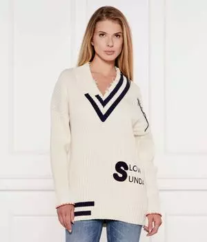 Свитер giov Loose fit Pinko, экрю