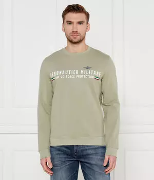 Свитер Girocollo Regular fit Aeronautica Militare, зеленый