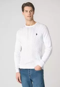 Свитер GIROCOLLO U.S. Polo Assn., белый