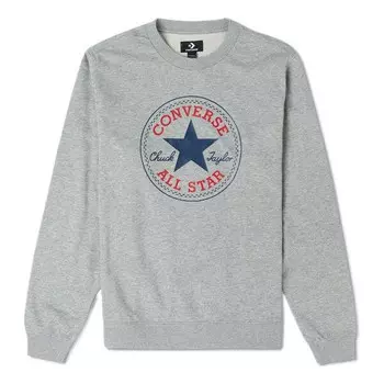 Свитер go-to all star patch standard-fit fleece sweatshirt 'grey' Converse, серый