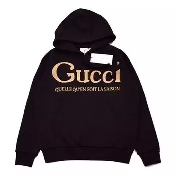 Свитер gold logo autumn black Gucci, черный