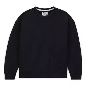 Свитер gold standard crew sweatshirt 'black' Converse, черный