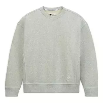 Свитер gold standard crew sweatshirt 'light grey' Converse, серый