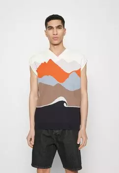 Свитер ГОРНЫЙ МОТИВНЫЙ ЖИЛЕТ KnowledgeCotton Apparel, разноцветный