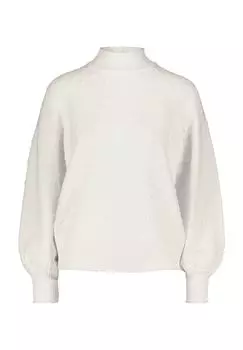 Свитер, горошек, объемные рукава, женский zero, кремовый