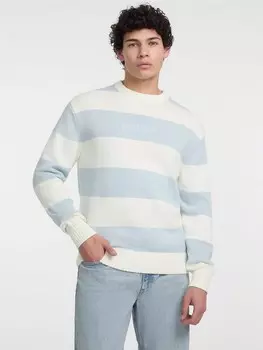 Свитер GUESS, цвет Sky blue/Wool white