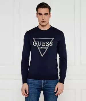 Свитер Guess Jeans Fabian Regular Fit, синий