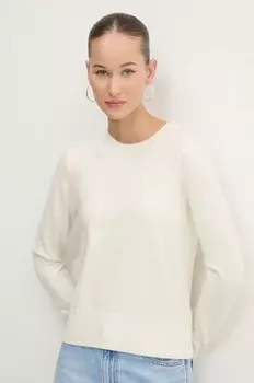 Свитер Guess Jeans из смесовой шерсти, бежевый