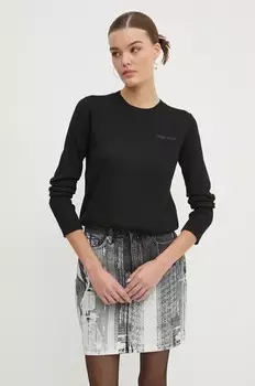 Свитер Guess Jeans из смесовой шерсти, черный