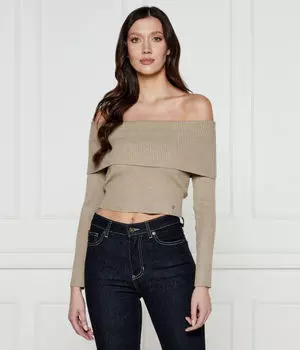 Свитер Guess Jeans Nina Slim Fit, бежевый
