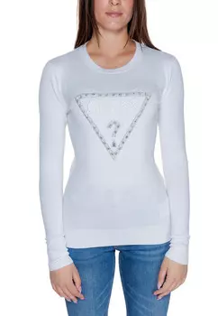 Свитер Guess облегающий, белый