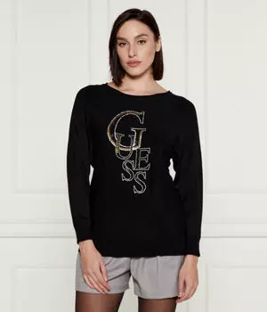 Свитер Guess Selena Jeans Regular Fit, черный