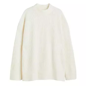 Свитер H&amp;M Everyday Fashion Rib-knit, кремовый