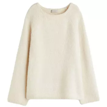 Свитер H&amp;M Modern Classic Oversized Fluffy, кремовый