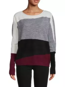 Свитер H Halston Dolman с цветными блоками, мультиколор