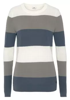 Свитер H.I.S, пыльный синий/серый/белый