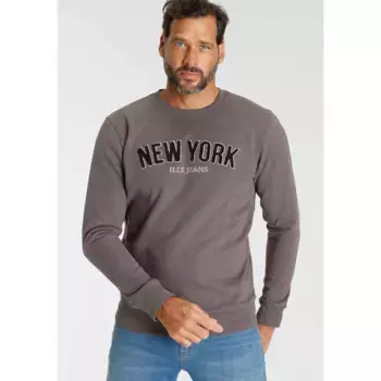 Свитер H.I.S с аппликацией из высококачественного флока, серый