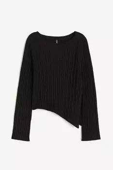 Свитер H&M Asymmetric Hem, черный