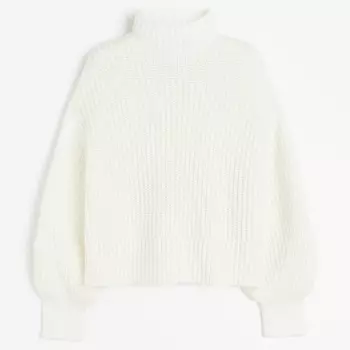 Свитер H&M Balloon-sleeved, кремовый