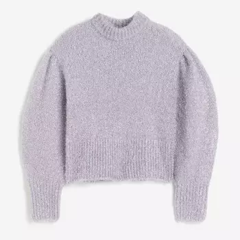 Свитер H&M Balloon-sleeved, сиреневый